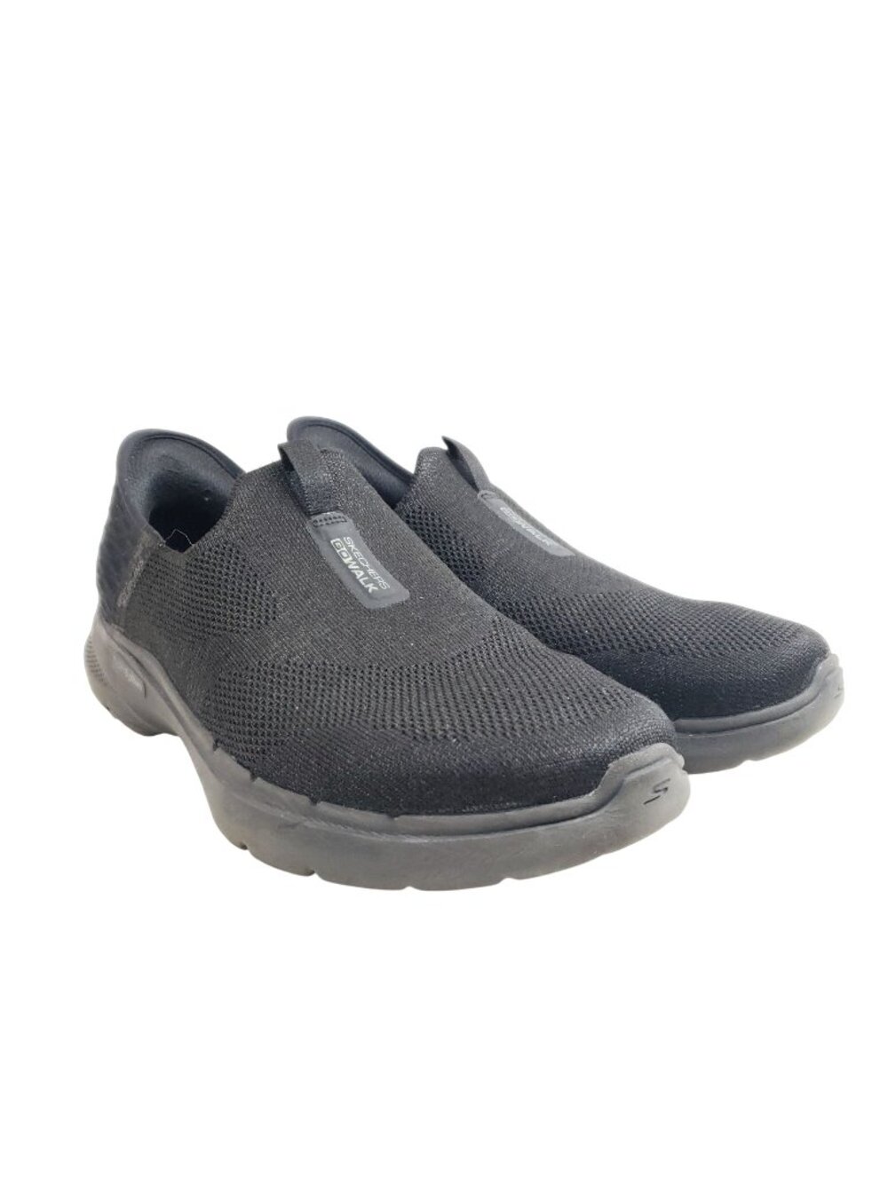 Skechers Womens Size 9 Wide Go Walk Hyper Pillars Black Slip-On Shoes